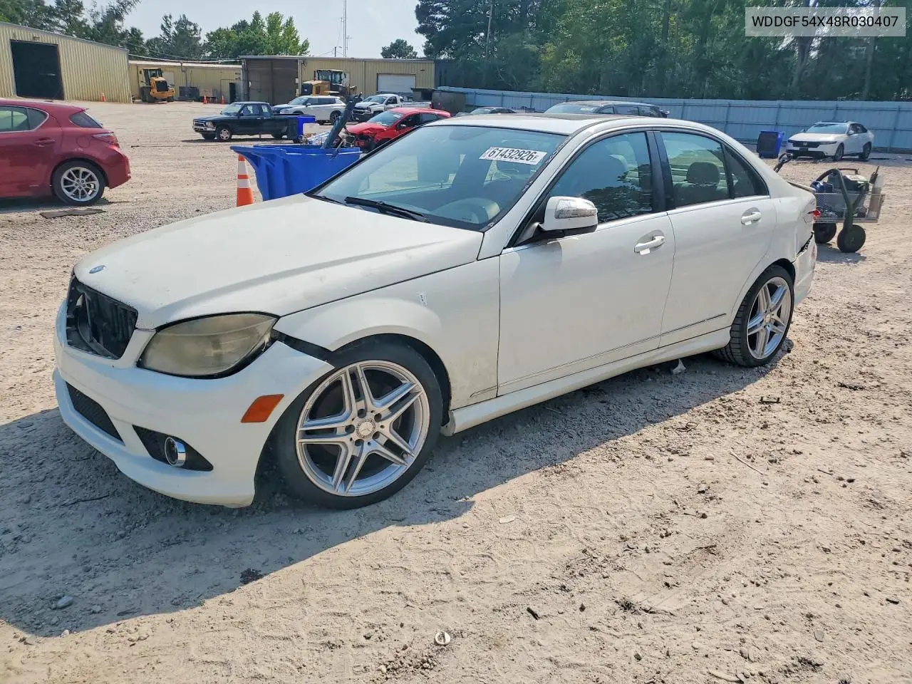 2008 Mercedes-Benz C 300 VIN: WDDGF54X48R030407 Lot: 61432926