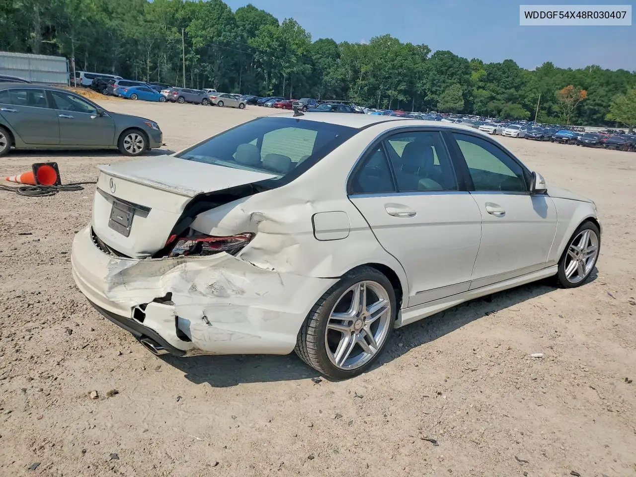 2008 Mercedes-Benz C 300 VIN: WDDGF54X48R030407 Lot: 61432926