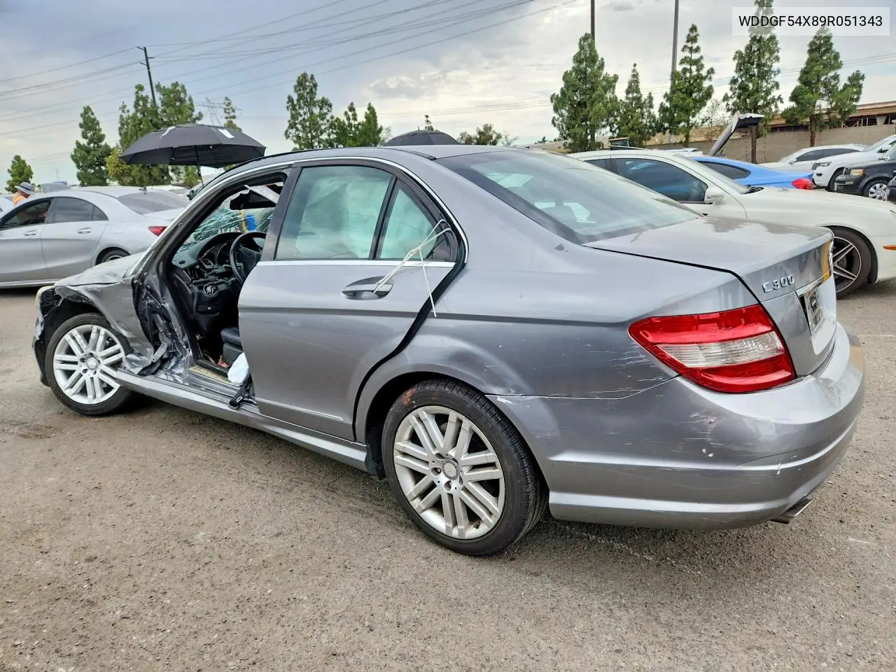 2009 Mercedes-Benz C 300 VIN: WDDGF54X89R051343 Lot: 61921666