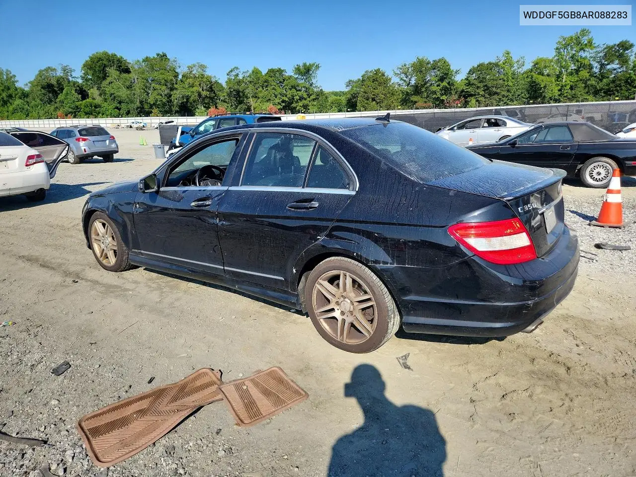2010 Mercedes-Benz C 350 VIN: WDDGF5GB8AR088283 Lot: 61185976