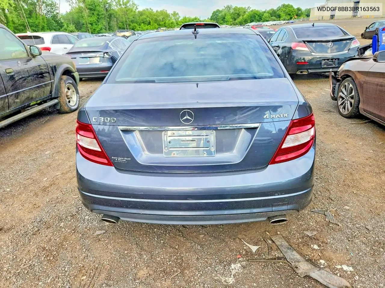 2011 Mercedes-Benz C 300 4Matic VIN: WDDGF8BB3BR163563 Lot: 60417876