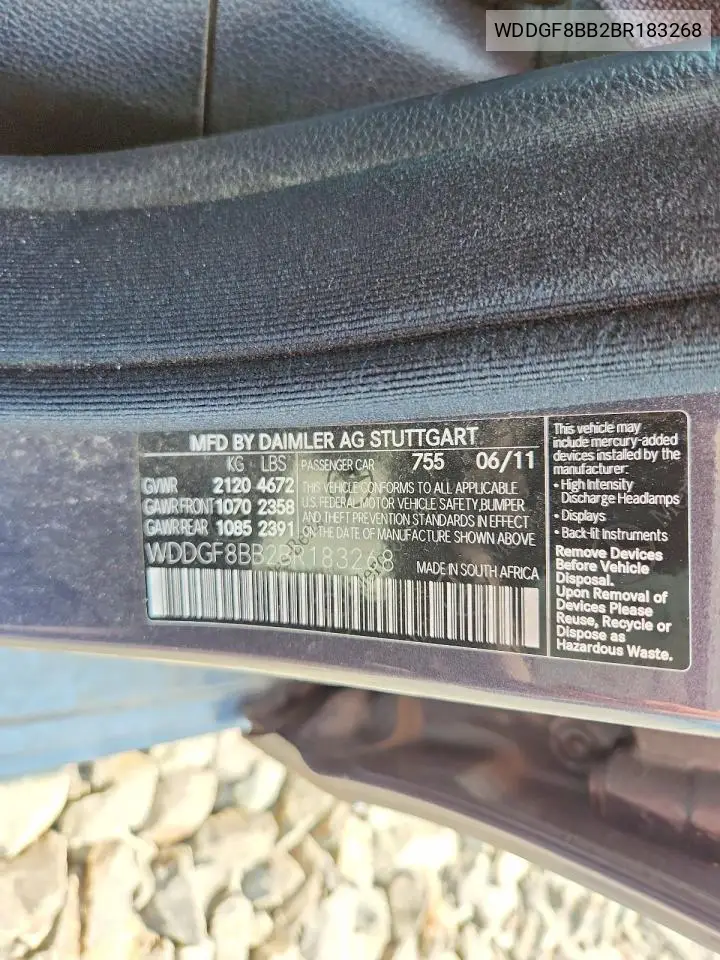 WDDGF8BB2BR183268 2011 Mercedes-Benz C 300 4Matic