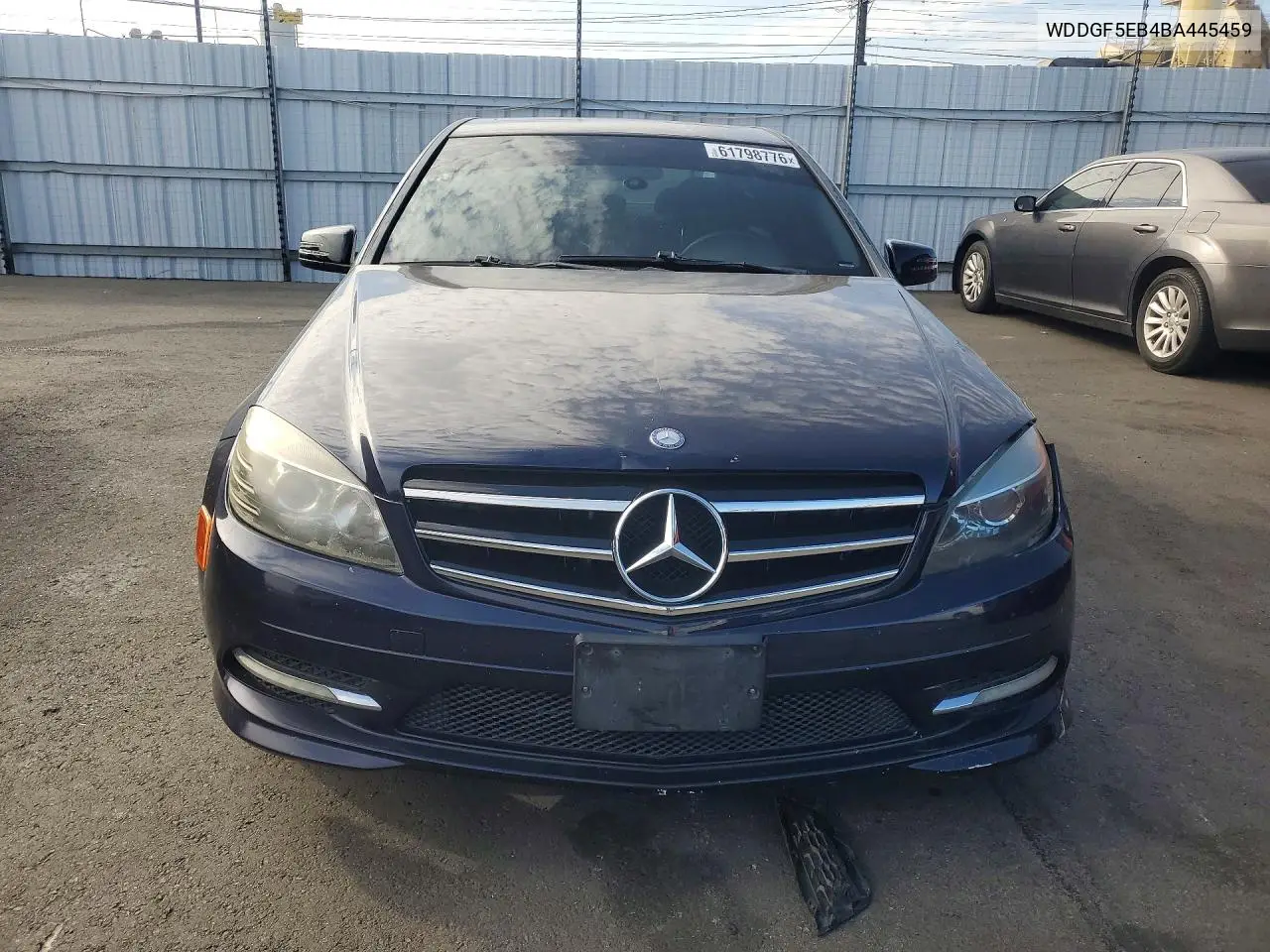 2011 Mercedes-Benz C 300 VIN: WDDGF5EB4BA445459 Lot: 61798776