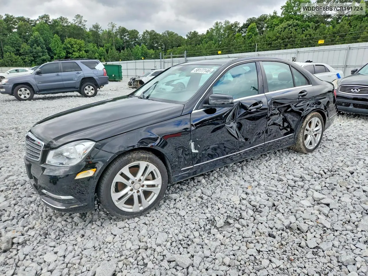 2012 Mercedes-Benz C 300 4Matic VIN: WDDGF8BB7CR191724 Lot: 58177146