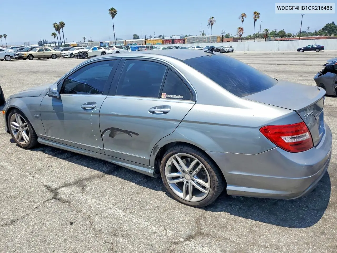 2012 Mercedes-Benz C 250 VIN: WDDGF4HB1CR216486 Lot: 58492126