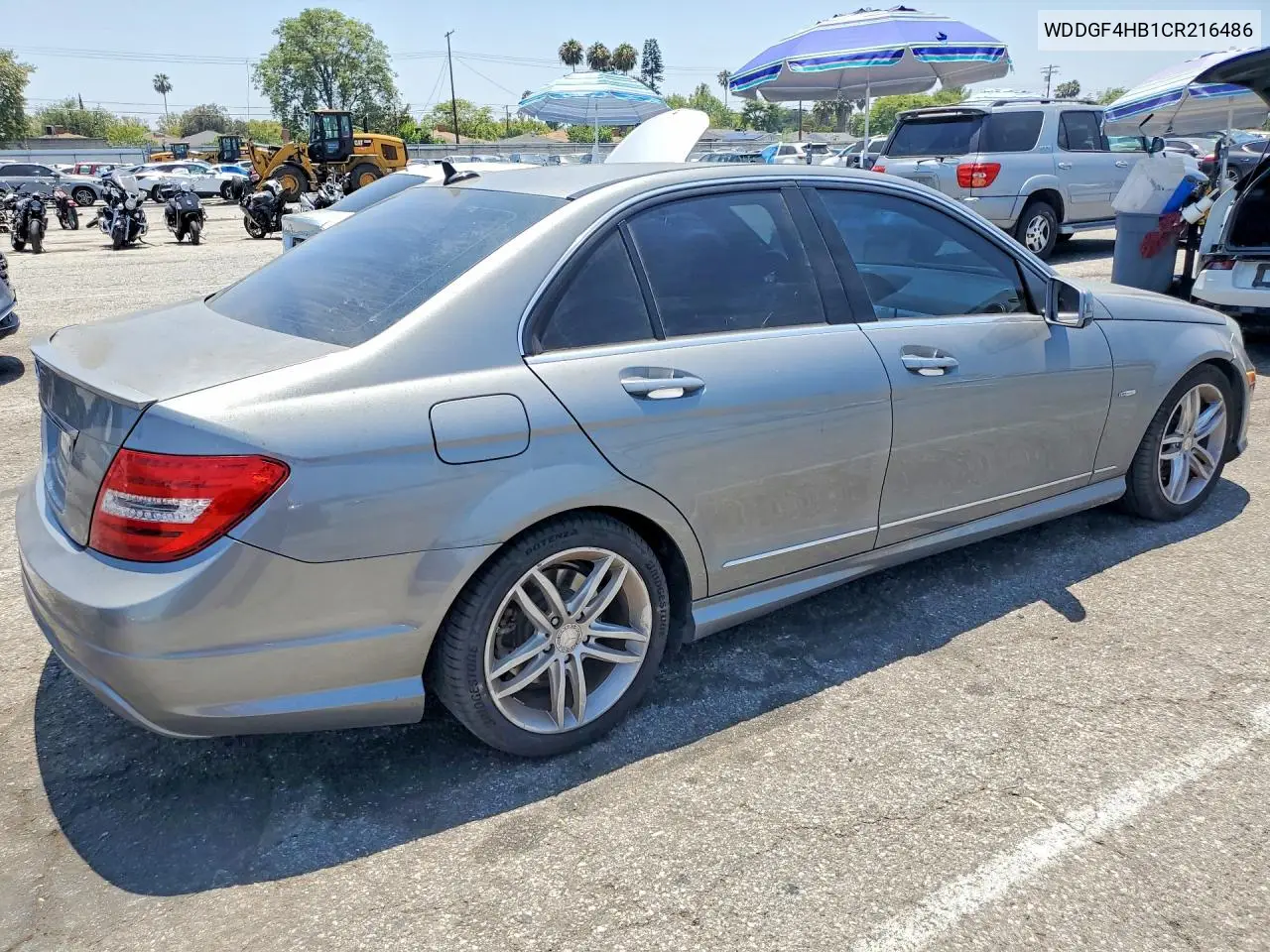 2012 Mercedes-Benz C 250 VIN: WDDGF4HB1CR216486 Lot: 58492126