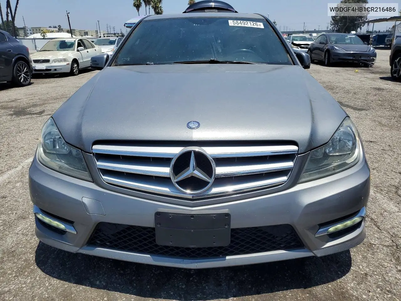 2012 Mercedes-Benz C 250 VIN: WDDGF4HB1CR216486 Lot: 58492126