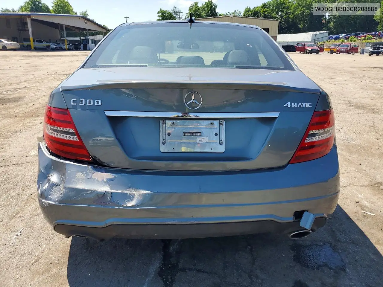 2012 Mercedes-Benz C 300 4Matic VIN: WDDGF8BB3CR208888 Lot: 59931306