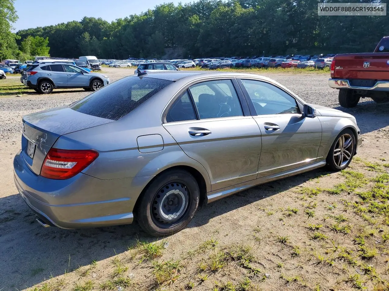2012 Mercedes-Benz C 300 4Matic VIN: WDDGF8BB6CR193545 Lot: 60403386