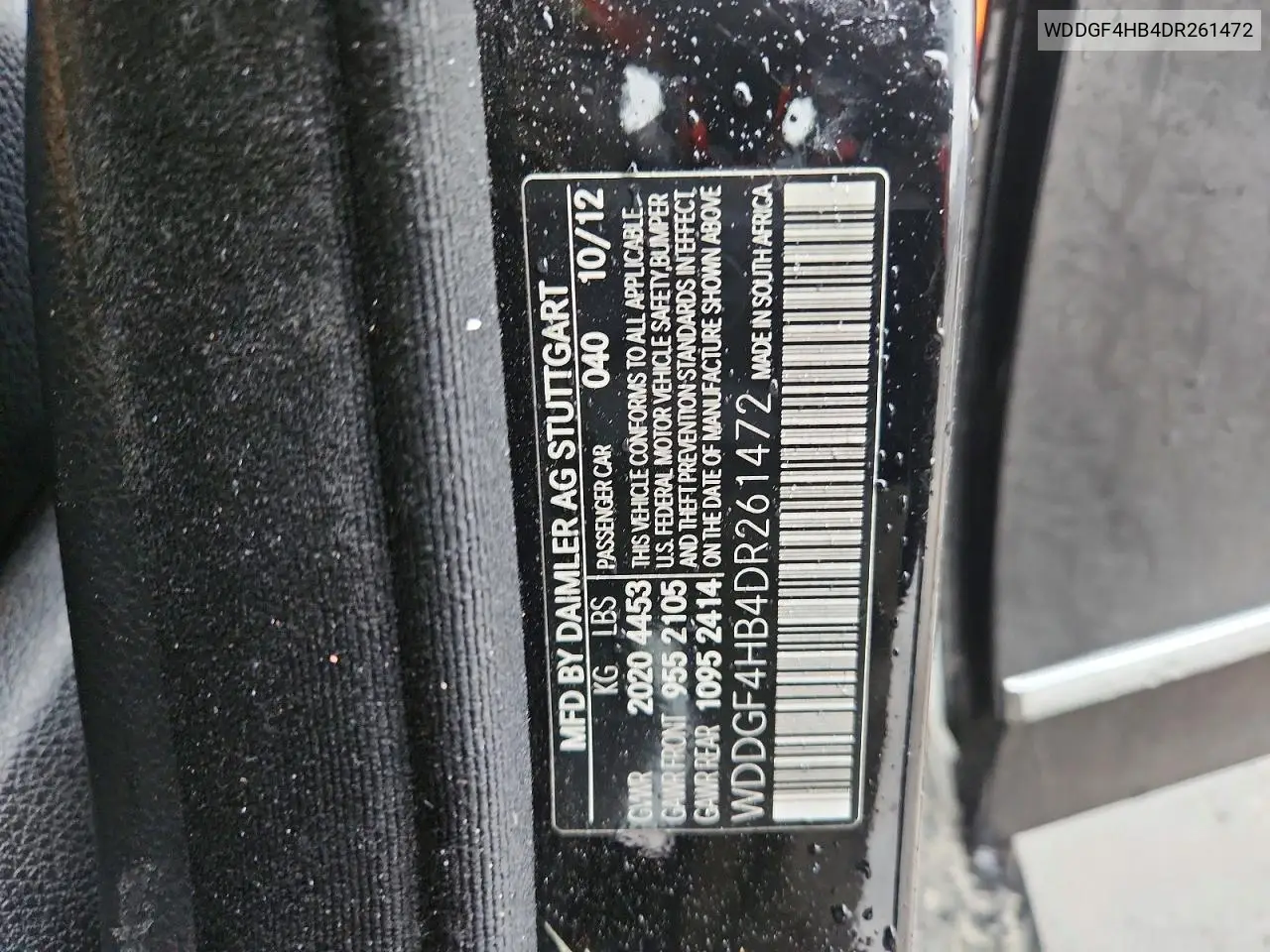 WDDGF4HB4DR261472 2013 Mercedes-Benz C 250