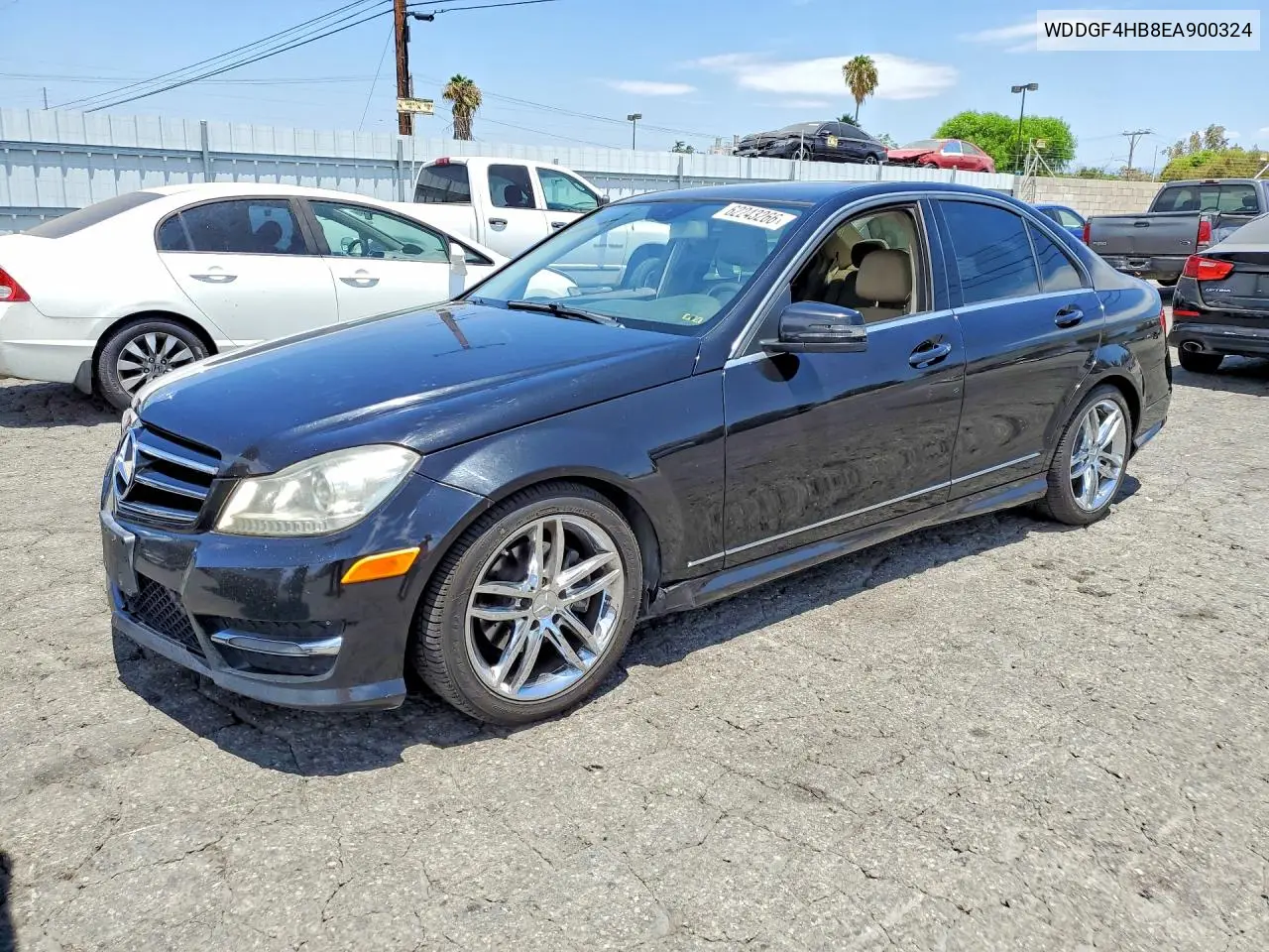 2014 Mercedes-Benz C 250 VIN: WDDGF4HB8EA900324 Lot: 62243266