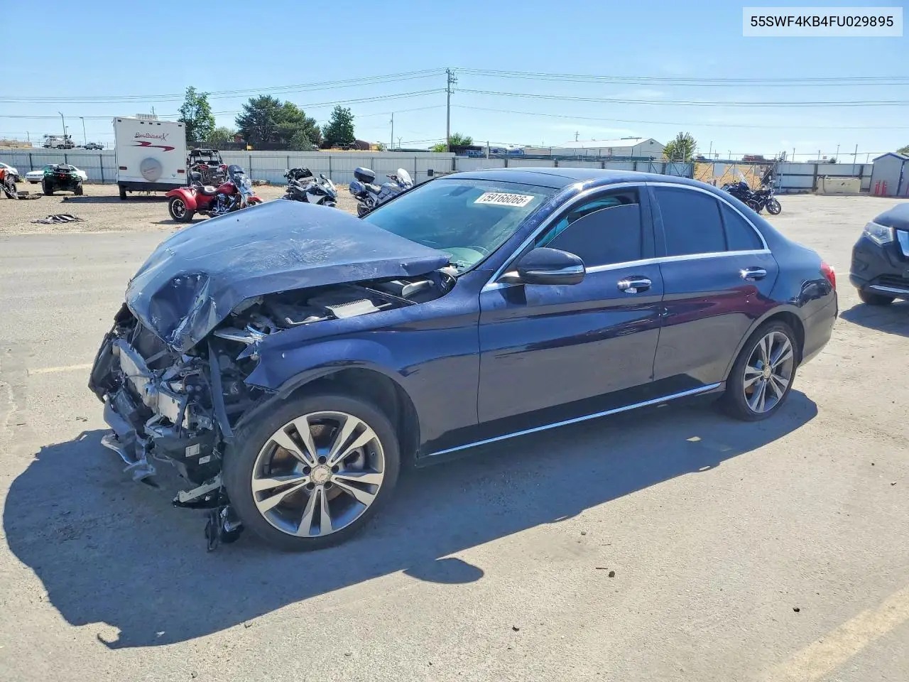 2015 Mercedes-Benz C 300 4Matic VIN: 55SWF4KB4FU029895 Lot: 59166066