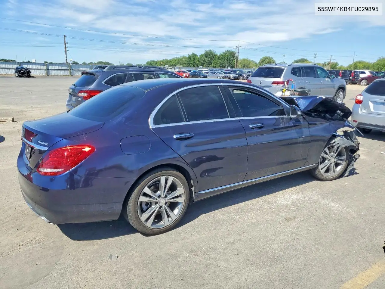 2015 Mercedes-Benz C 300 4Matic VIN: 55SWF4KB4FU029895 Lot: 59166066