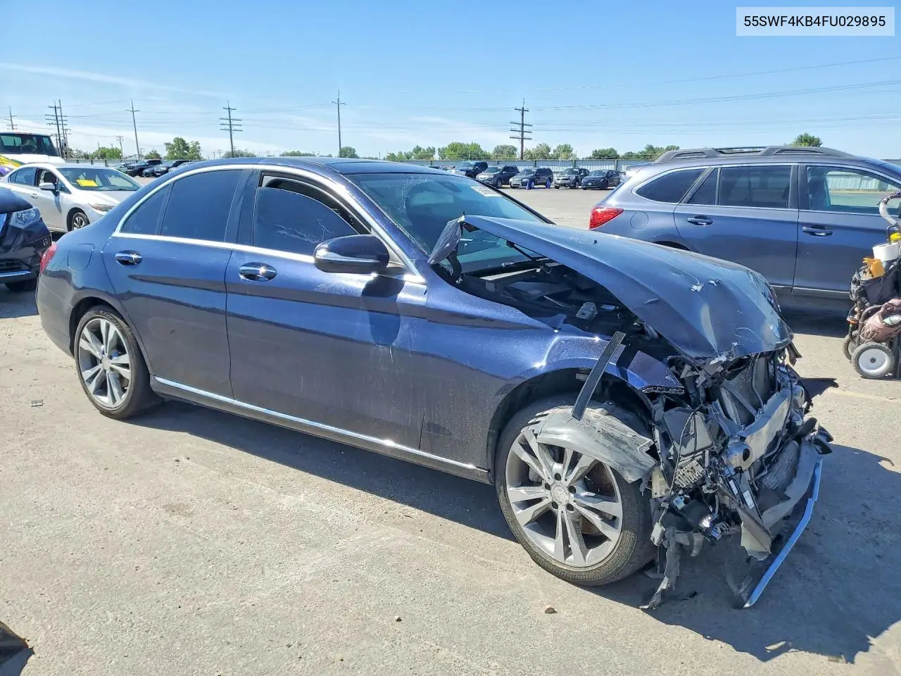 2015 Mercedes-Benz C 300 4Matic VIN: 55SWF4KB4FU029895 Lot: 59166066