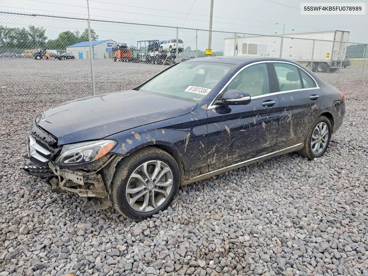 2015 Mercedes-Benz C 300 4Matic VIN: 55SWF4KB5FU078989 Lot: 61501336