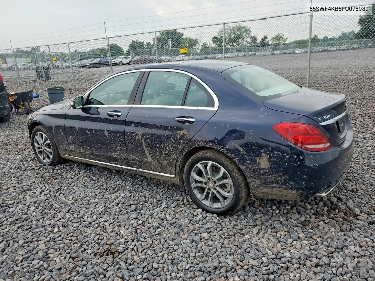 2015 Mercedes-Benz C 300 4Matic VIN: 55SWF4KB5FU078989 Lot: 61501336