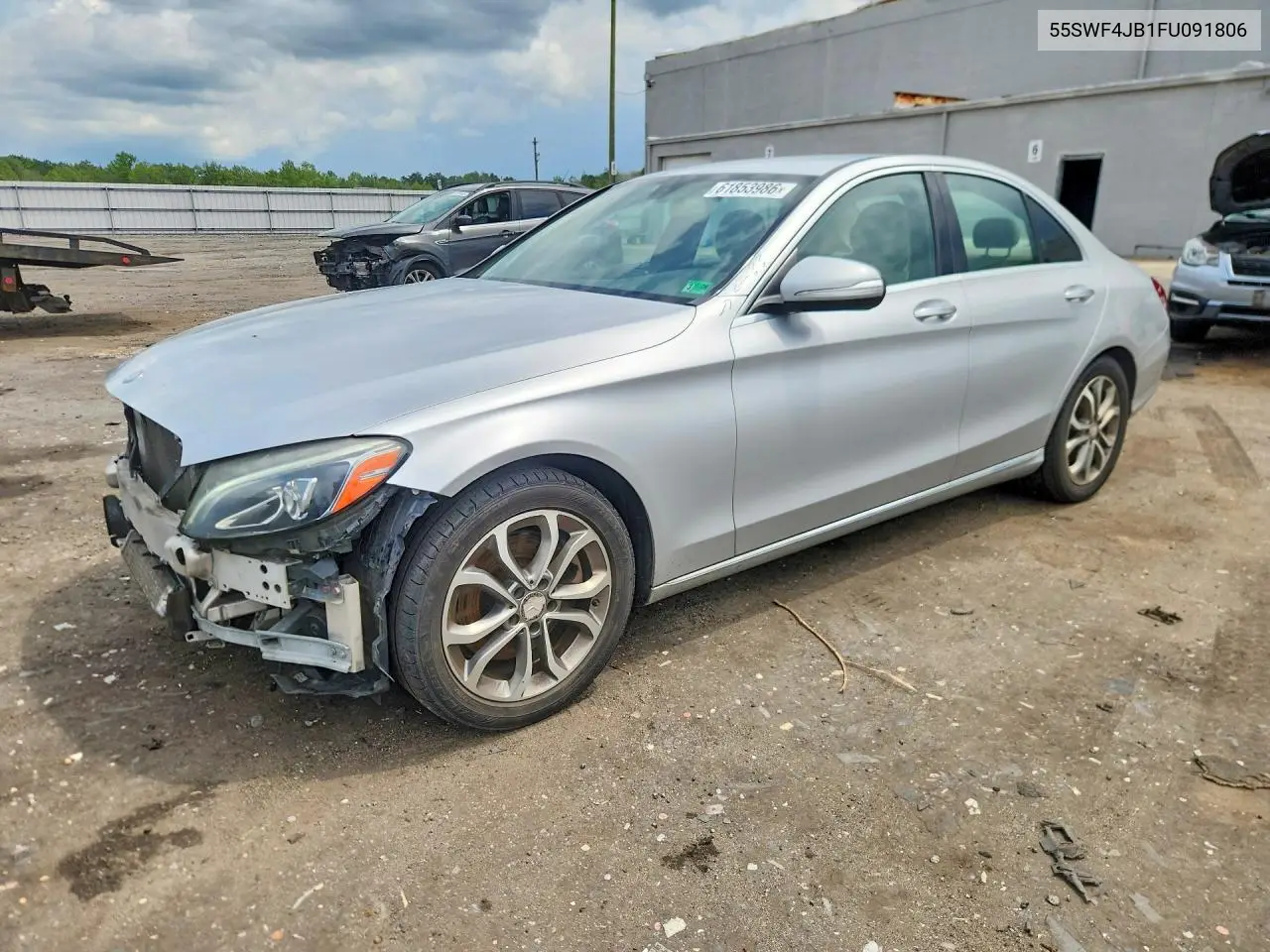 2015 Mercedes-Benz C 300 VIN: 55SWF4JB1FU091806 Lot: 61853986