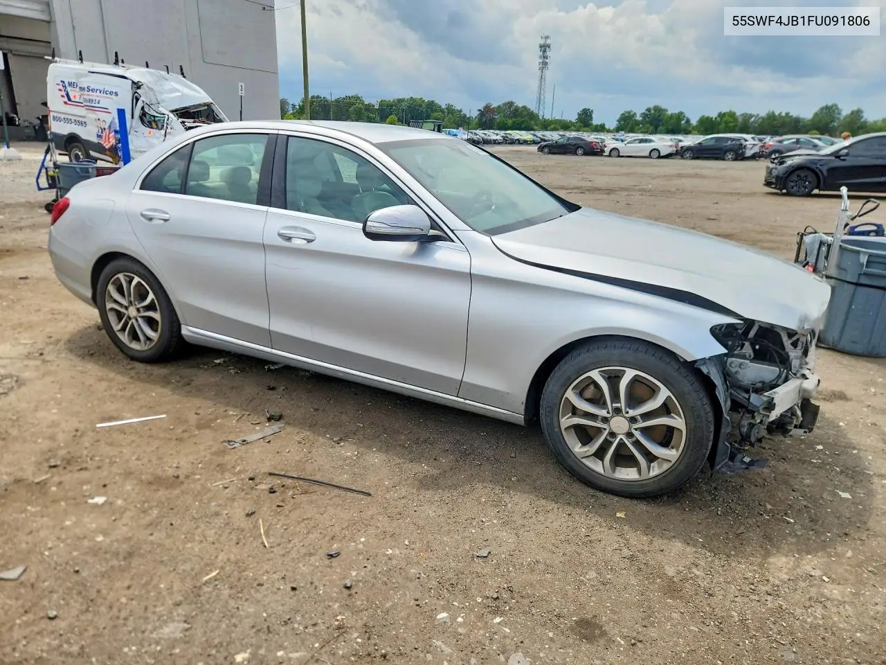 2015 Mercedes-Benz C 300 VIN: 55SWF4JB1FU091806 Lot: 61853986