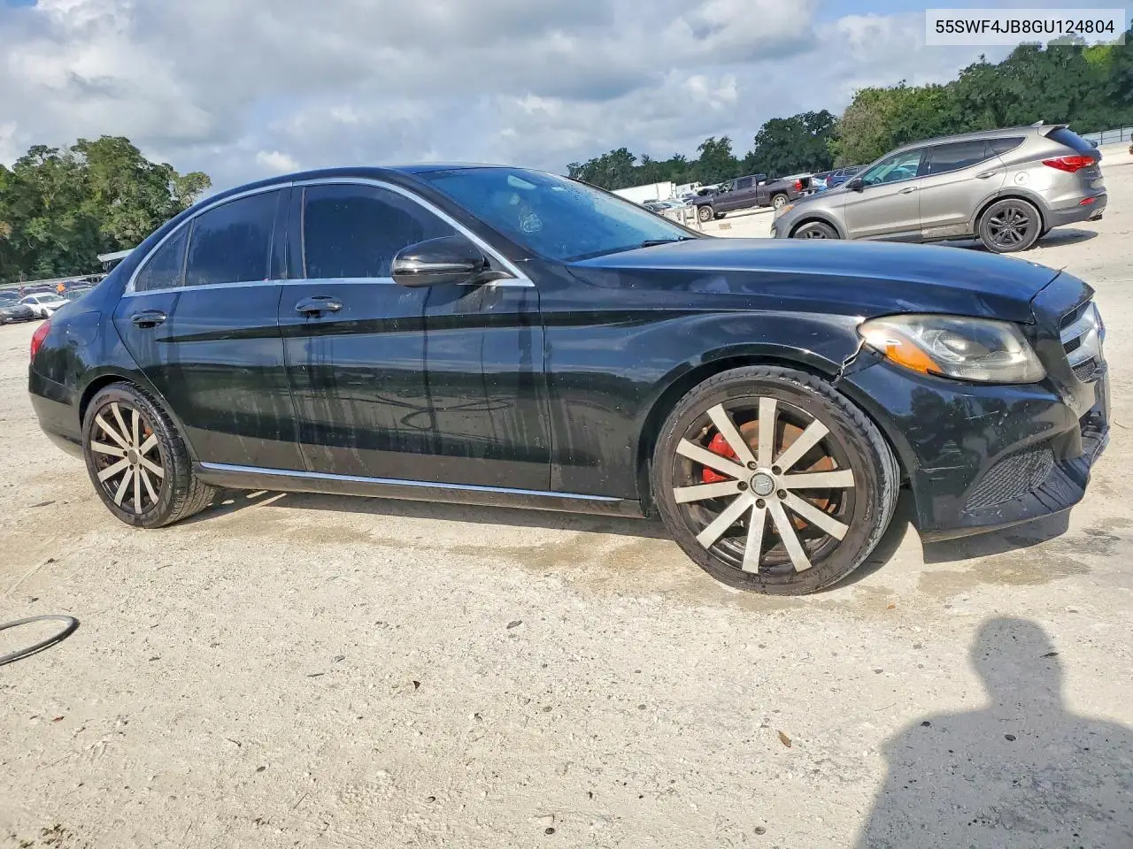 2016 Mercedes-Benz C 300 VIN: 55SWF4JB8GU124804 Lot: 57221616