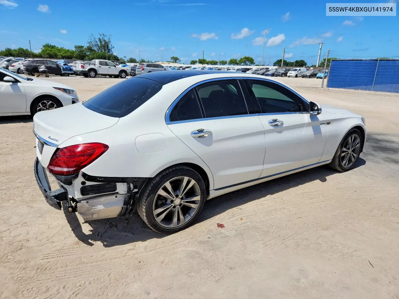 2016 Mercedes-Benz C VIN: 55SWF4KBXGU141974 Lot: 57780306
