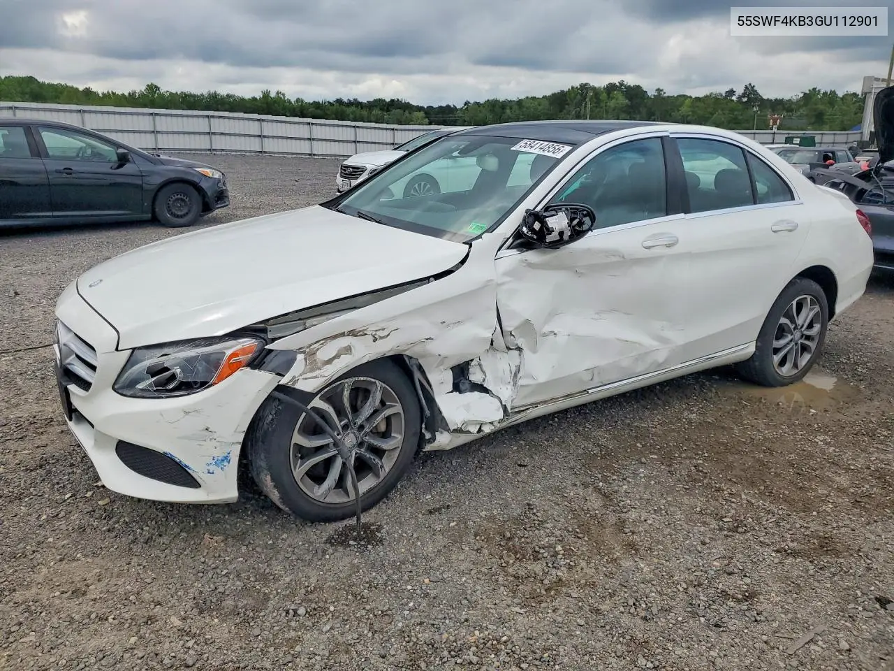 2016 Mercedes-Benz C 300 4Matic VIN: 55SWF4KB3GU112901 Lot: 58414856
