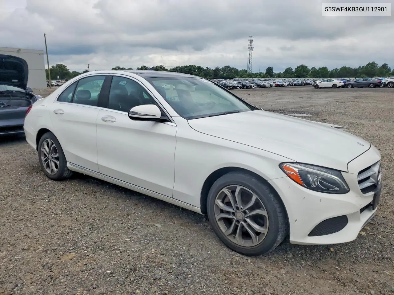 2016 Mercedes-Benz C 300 4Matic VIN: 55SWF4KB3GU112901 Lot: 58414856