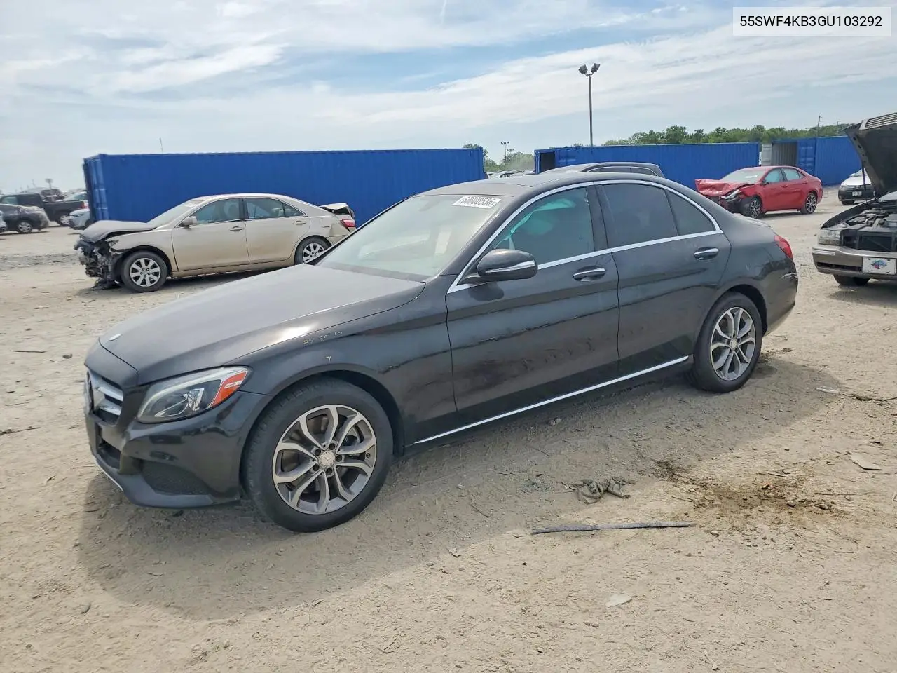 2016 Mercedes-Benz C 300 4Matic VIN: 55SWF4KB3GU103292 Lot: 60000536