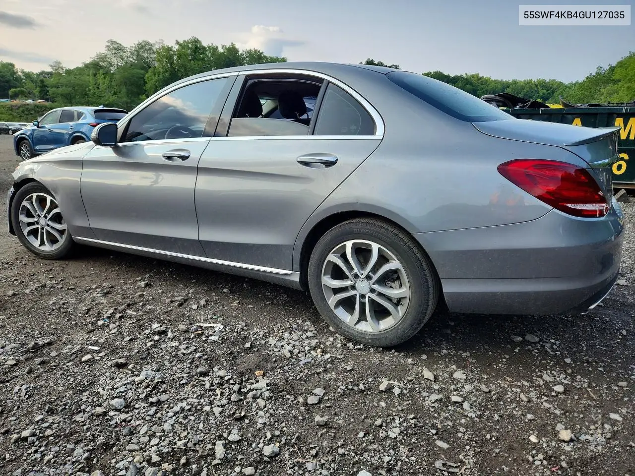 2016 Mercedes-Benz C 300 4Matic VIN: 55SWF4KB4GU127035 Lot: 60695356