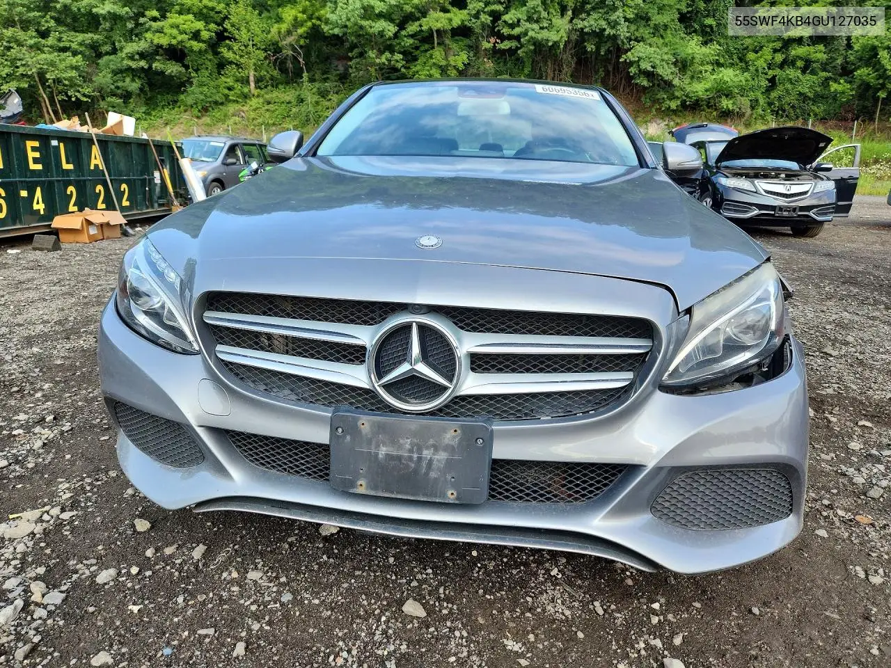 2016 Mercedes-Benz C 300 4Matic VIN: 55SWF4KB4GU127035 Lot: 60695356