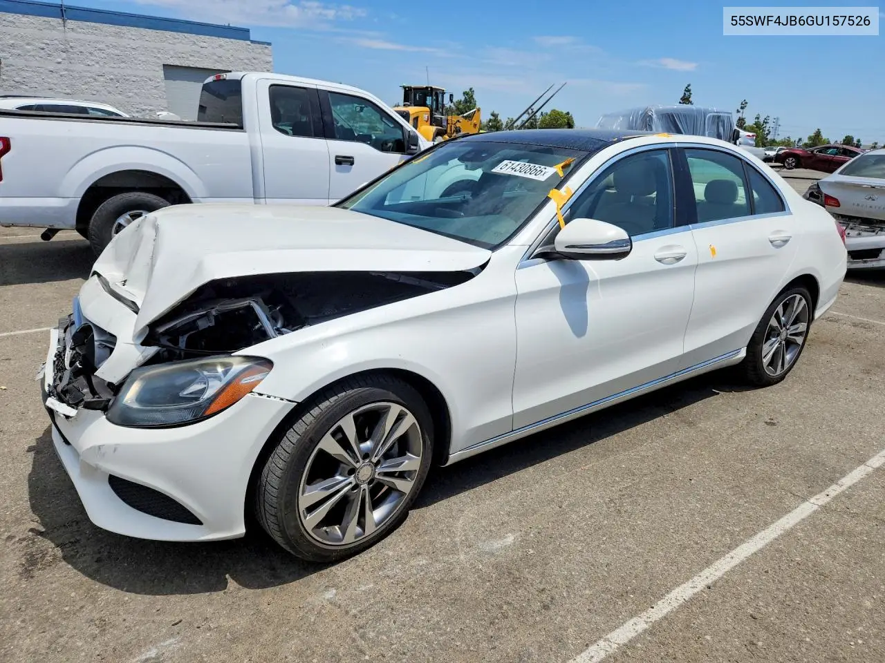 2016 Mercedes-Benz C 300 VIN: 55SWF4JB6GU157526 Lot: 61430866