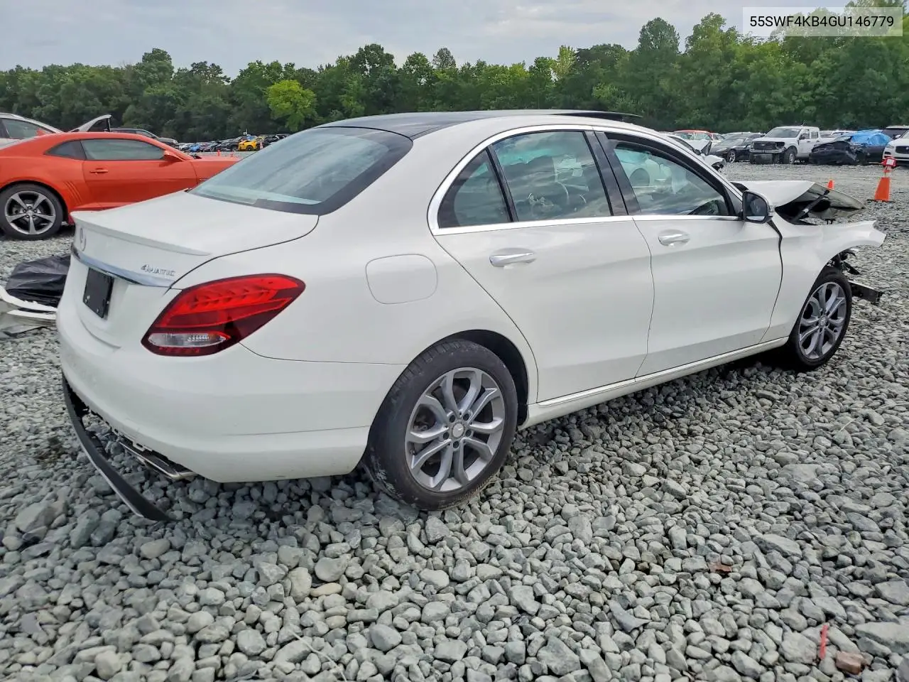 2016 Mercedes-Benz C 300 4Matic VIN: 55SWF4KB4GU146779 Lot: 61897166