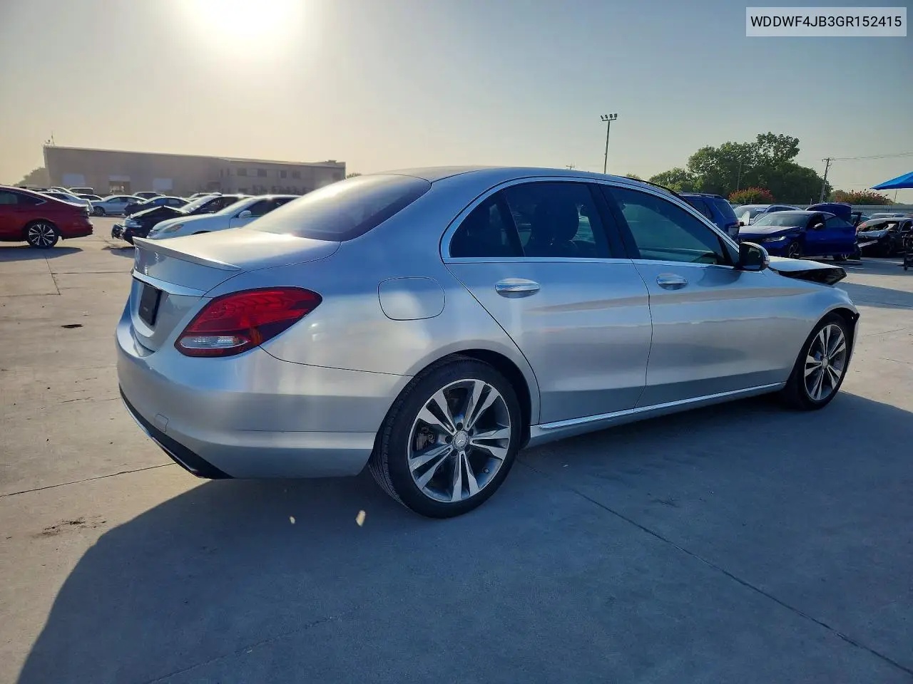 2016 Mercedes-Benz C 300 VIN: WDDWF4JB3GR152415 Lot: 62094036