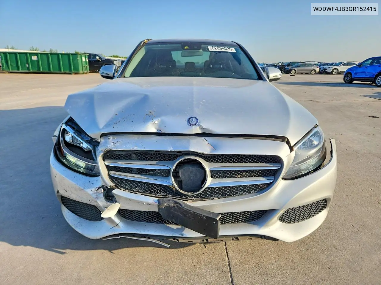 2016 Mercedes-Benz C 300 VIN: WDDWF4JB3GR152415 Lot: 62094036