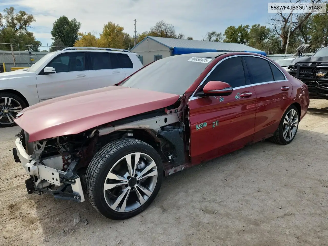 55SWF4JB3GU151487 2016 Mercedes-Benz C 300
