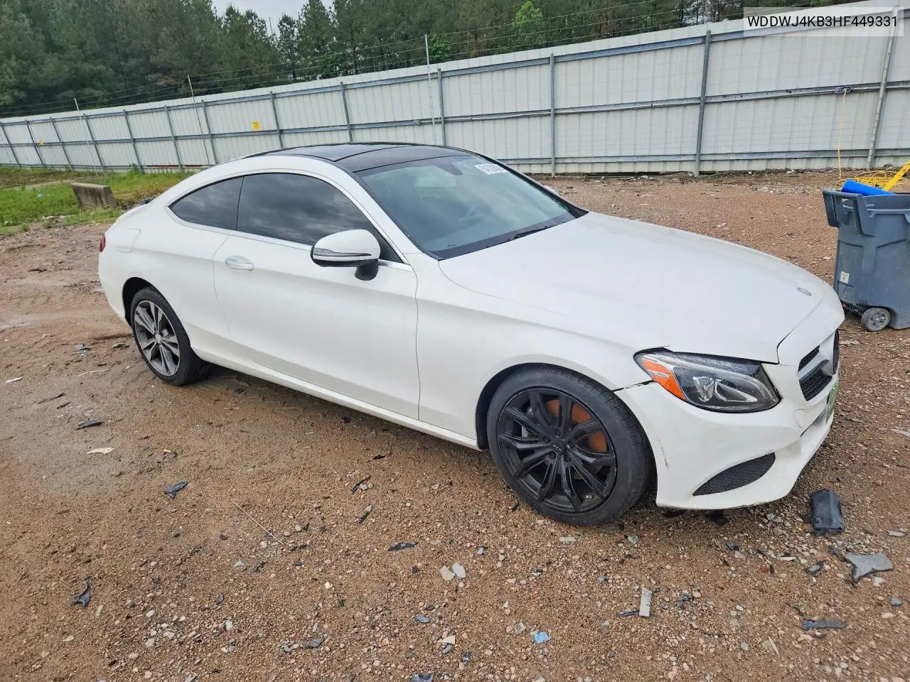 2017 Mercedes-Benz C 300 4Matic VIN: WDDWJ4KB3HF449331 Lot: 54328806