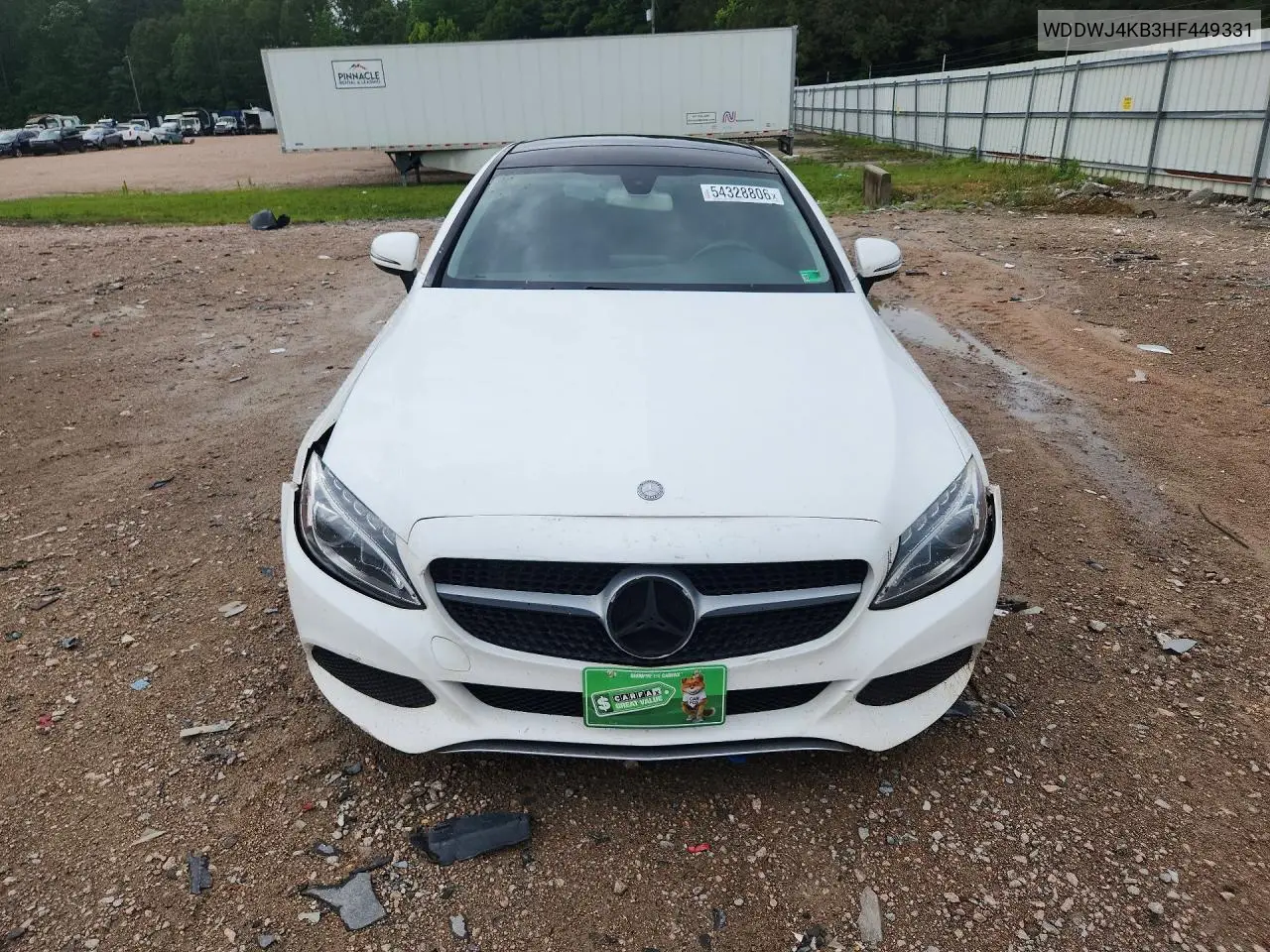 2017 Mercedes-Benz C 300 4Matic VIN: WDDWJ4KB3HF449331 Lot: 54328806