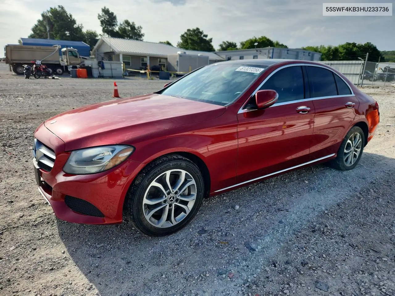 2017 Mercedes-Benz C 300 4Matic VIN: 55SWF4KB3HU233736 Lot: 61327256