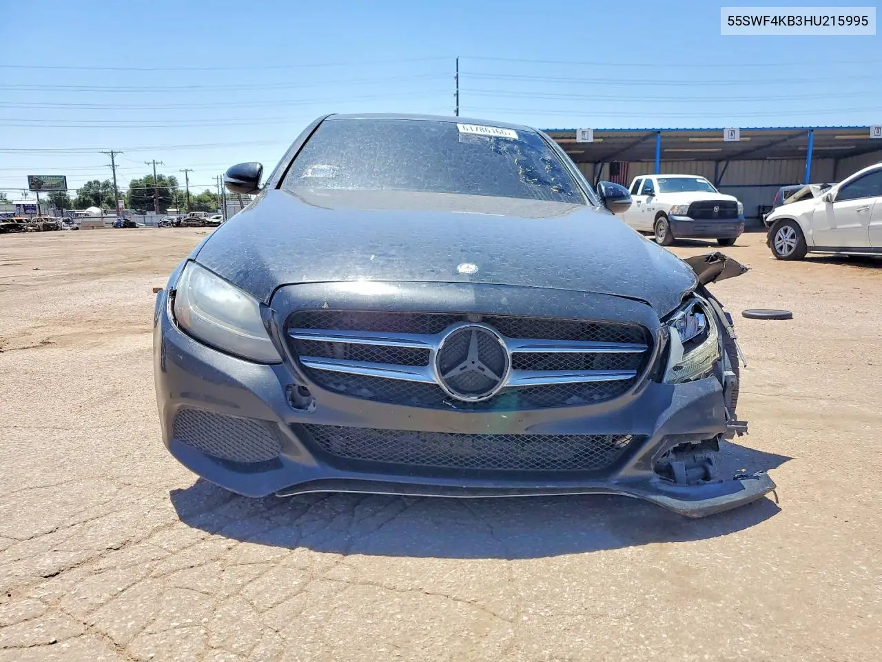 2017 Mercedes-Benz C 300 4Matic VIN: 55SWF4KB3HU215995 Lot: 61786166