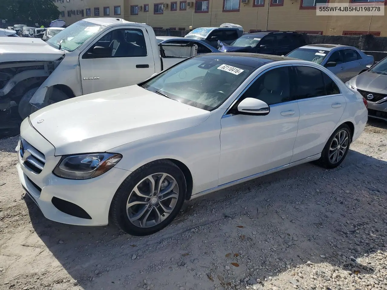 2017 Mercedes-Benz C 300 VIN: 55SWF4JB5HU198778 Lot: 62110416