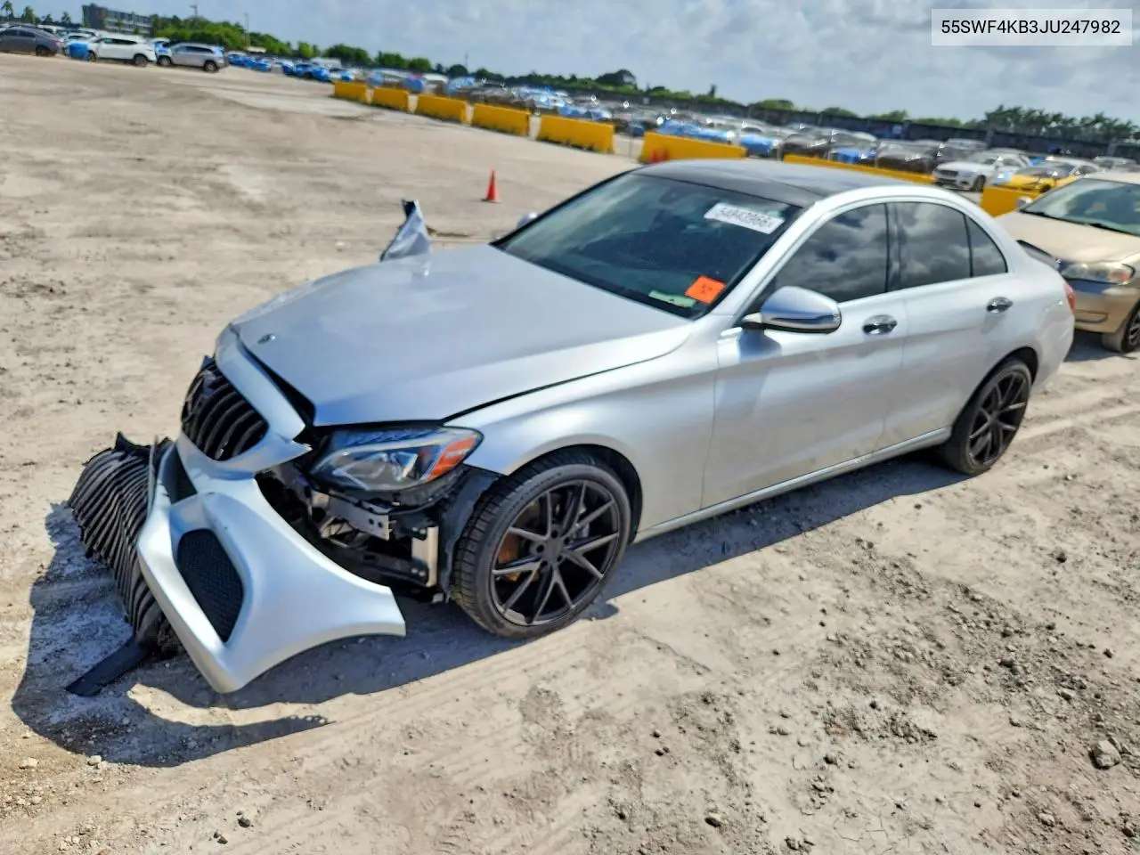 2018 Mercedes-Benz C 300 4Matic VIN: 55SWF4KB3JU247982 Lot: 54843966