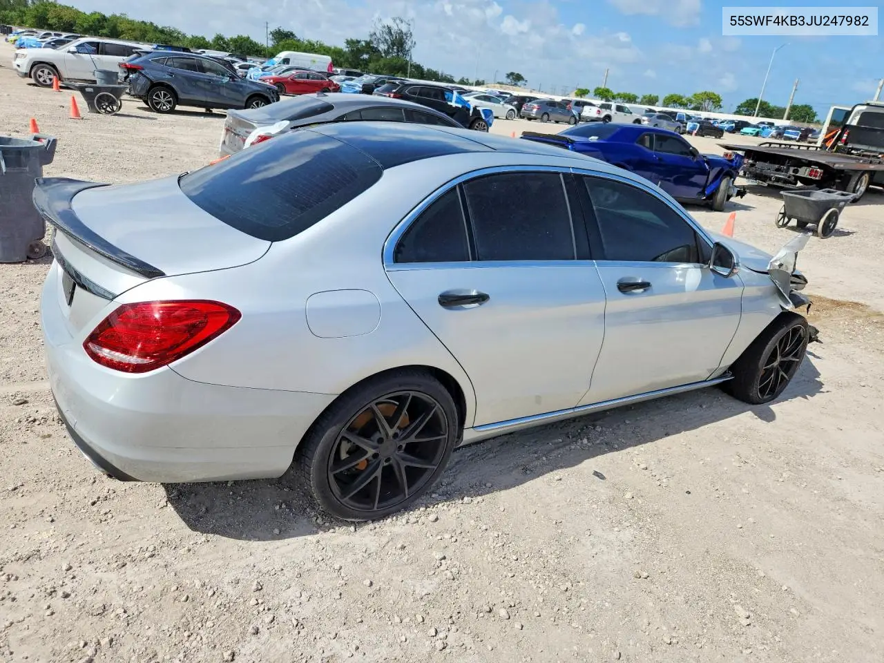 2018 Mercedes-Benz C 300 4Matic VIN: 55SWF4KB3JU247982 Lot: 54843966