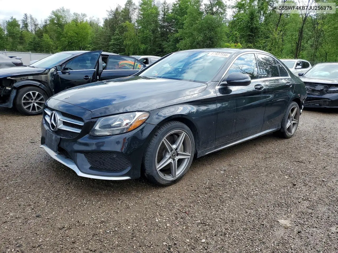 2018 Mercedes-Benz C-Class VIN: 55SWF4KB7JU256376 Lot: 57937956