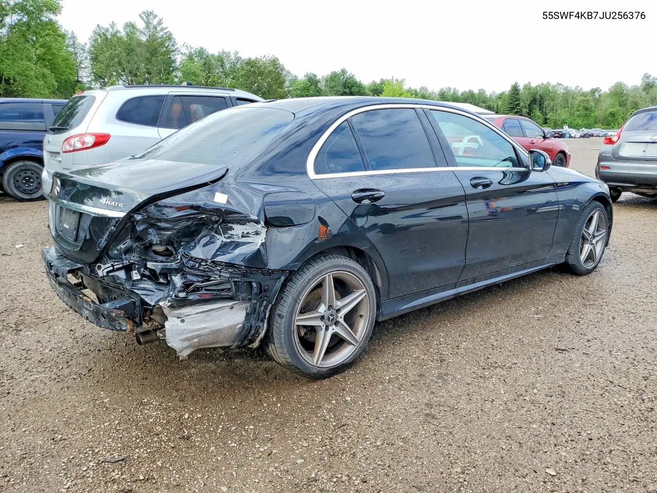 2018 Mercedes-Benz C-Class VIN: 55SWF4KB7JU256376 Lot: 57937956