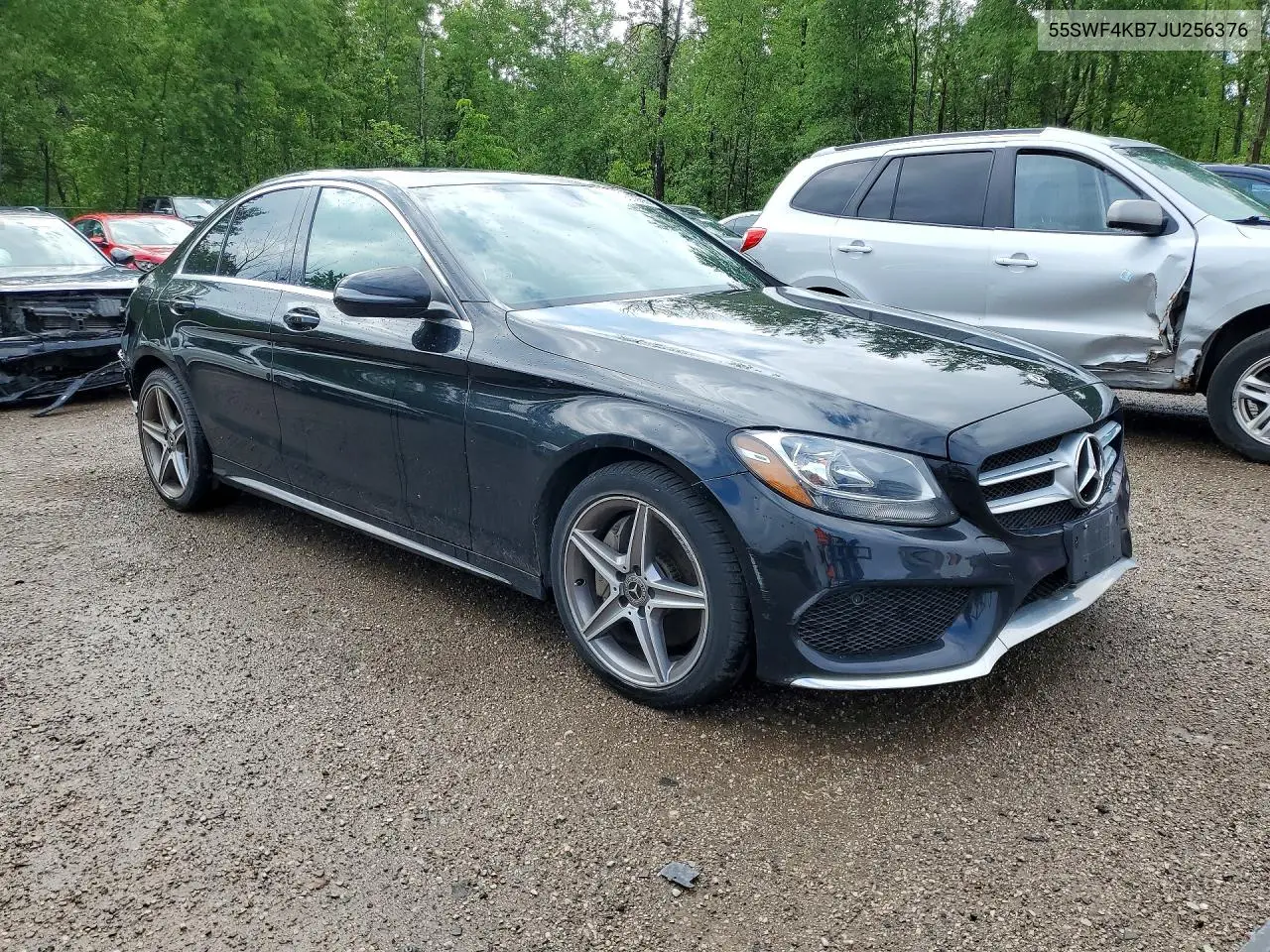 2018 Mercedes-Benz C-Class VIN: 55SWF4KB7JU256376 Lot: 57937956