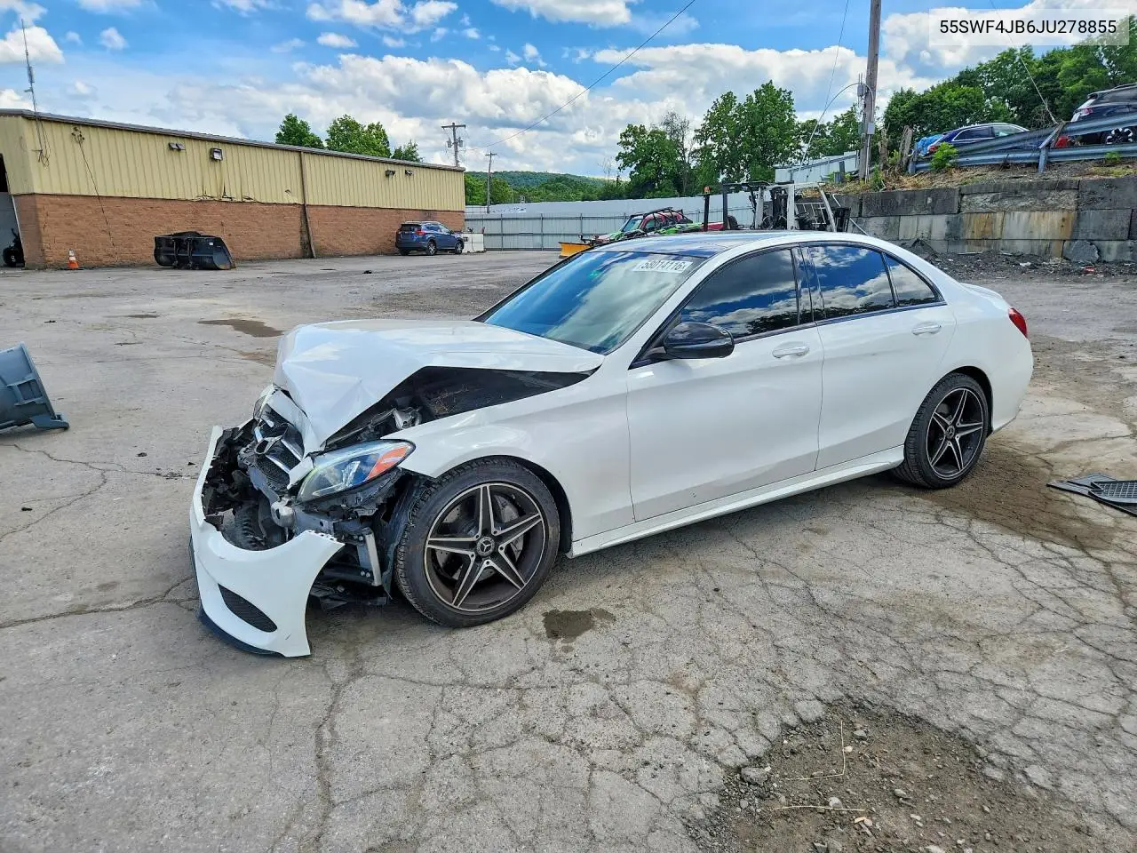 2018 Mercedes-Benz C 300 VIN: 55SWF4JB6JU278855 Lot: 58014116