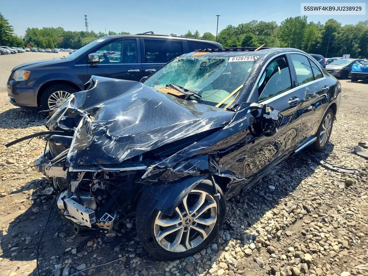 2018 Mercedes-Benz C 300 4Matic VIN: 55SWF4KB9JU238929 Lot: 61287916