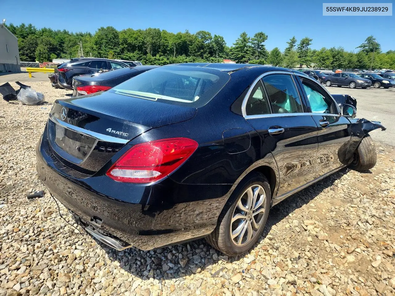 2018 Mercedes-Benz C 300 4Matic VIN: 55SWF4KB9JU238929 Lot: 61287916