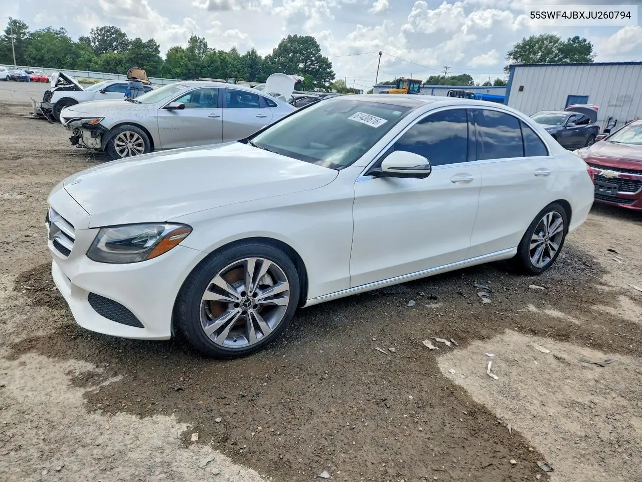 2018 Mercedes-Benz C 300 VIN: 55SWF4JBXJU260794 Lot: 61430616