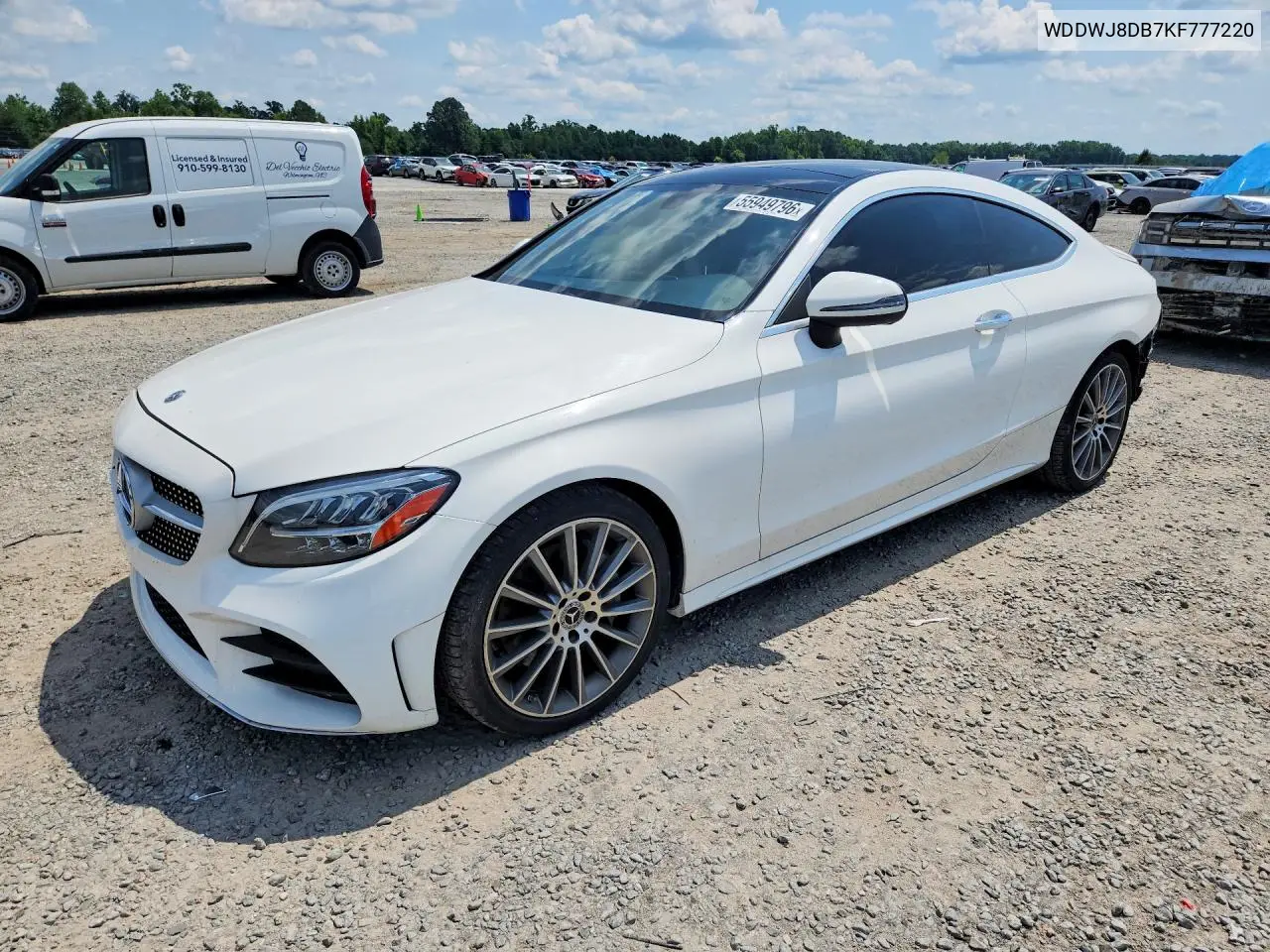2019 Mercedes-Benz C 300 VIN: WDDWJ8DB7KF777220 Lot: 55949796