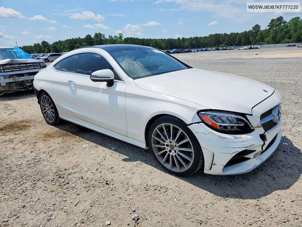 2019 Mercedes-Benz C 300 VIN: WDDWJ8DB7KF777220 Lot: 55949796